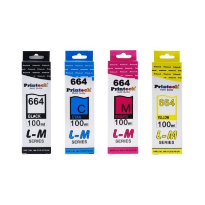 Picture of Printech 664 1 set 4 Color Ink For Canon( Multicolor )