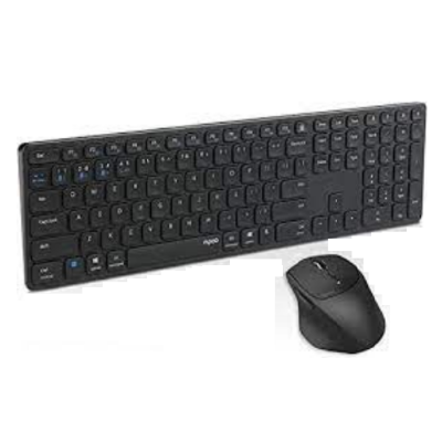 Picture of Rapoo 9800M Multi-Mode Wireless Keyboard And Mouse Combo( Dark Grey )