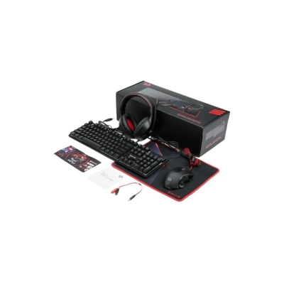 Picture of Redragon S137 Wired Black Keyboard, Mouse, Headphone and Mouse Pad Combo( Black )