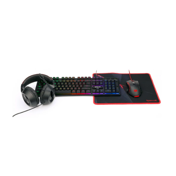 Picture of Redragon S137 Wired Black Keyboard, Mouse, Headphone and Mouse Pad Combo( Black )