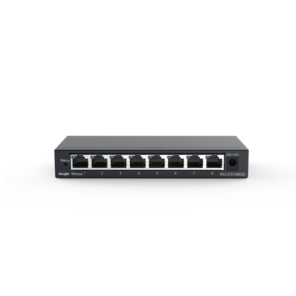 Picture of Ruijie RG-ES108GD 8-Port 10/100/1000M Gigabit Unmanaged Switch( Black )