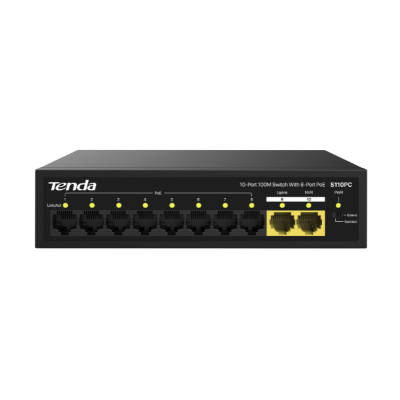 Picture of Tenda S110PC 80 Watt (8 PoE Port) Switch( Black )
