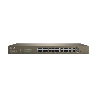 Picture of Tenda TEF1226P 24-Port 10/100Mbps + 2 Gigabit Web Smart PoE Switch( Black )
