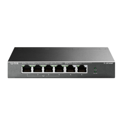 Picture of TP-Link TL-SF1006LP 41 Watt (4 PoE Port) Switch( Black )