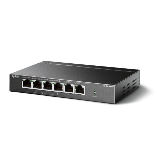 Picture of TP-Link TL-SF1006LP 41 Watt (4 PoE Port) Switch( Black )