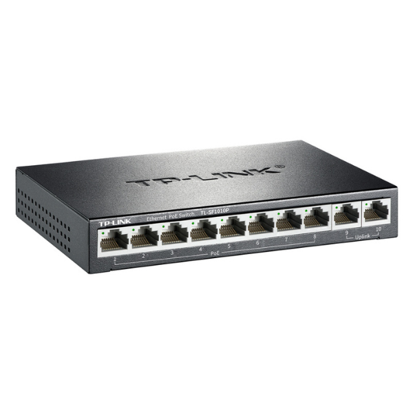 Picture of TP-Link TL-SF1010P 62 Watt (8 PoE Port) Switch( Black )