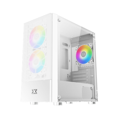 Picture of Xigmatek Oreo Arctic # EN47772# Tempered Glass Mini Tower Casing
