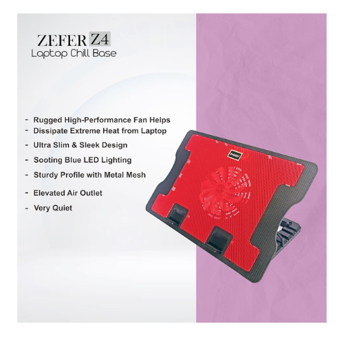 Picture of Zebion Zefer Z4 SingleFan Laptop Cooling Pad( Multicolor )