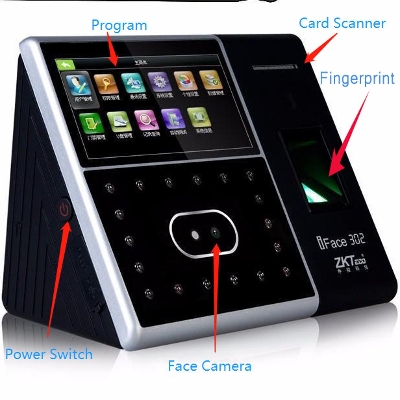 Picture of ZKTeco Iface 302 Facial Fingerprint Time Attendance And Access Control Biometric Terminal
