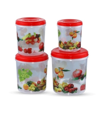 Buy Bonolota Storage Cont 4 Pcs Set (3,5,7,10L) Trans Online at Best Price
