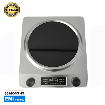 Picture of Bajaj Multipan 2200 Watt Infrared Cooker (B-455) with Timer Function, Concave shape high-resistant glass and 90% Energy Saving