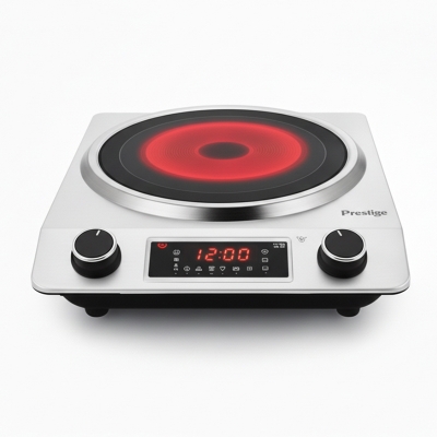 Picture of Prestige Multipan 2200 Watt Infrared Cooker (P-620) with Timer Function, Concave shape high-resistant glass and 90% Energy Saving