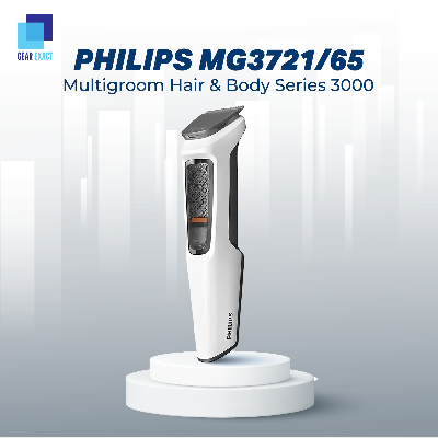 Picture of Philips (Model: MG3721/65) Multi-Groom 7-in-1 Face, Hair and Body Series 3000 for Men - 1 Year International Seller Warranty ( White )