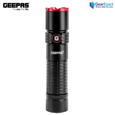 Picture of Geepas GFL51065 Rechargeable Zoomable LED Flashlight and Torch Light ( Black )