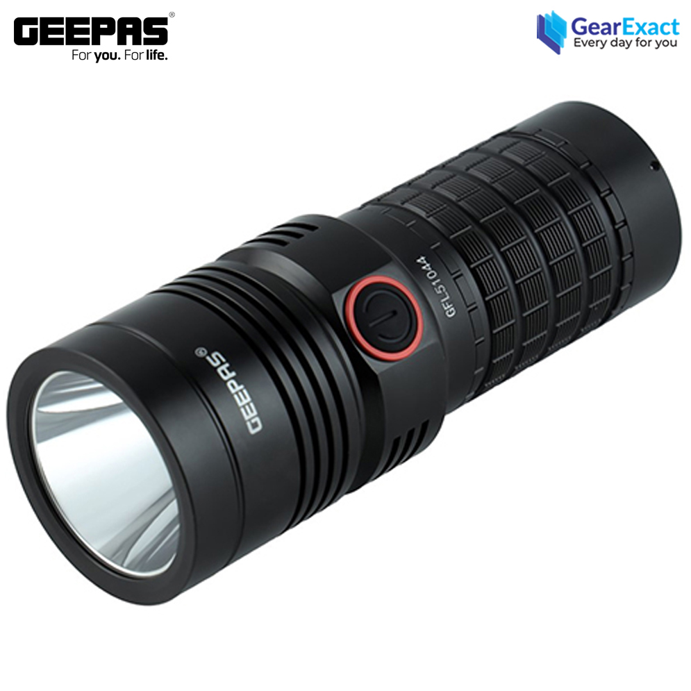 Picture of Geepas GFL51044 Rechargeable LED Flashlight and Torch Light with Power Bank ( Black )