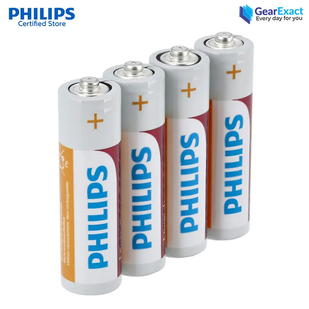 Picture of Philips R03L4B/70 AAA Extra Zinc Chloride Battery Bundle of 4 Pieces