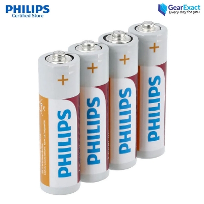 Picture of Philips R03L4B/70 AAA Extra Zinc Chloride Battery Bundle of 4 Pieces