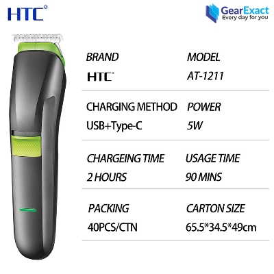 Picture of HTC AT-1211 All-in-One 4-in-1 Face and Body Grooming Kit for Men