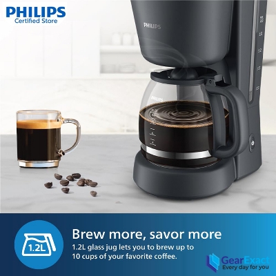 Picture of Philips HD7430/90 Drip Coffee Maker Essentials Collection 1000 Series ( Charcoal Grey )