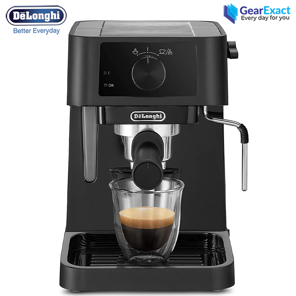 Picture of De’Longhi EC230.BK Stilosa Traditional Barista Manual Pump and Cappuccino Coffee Machine ( Black )