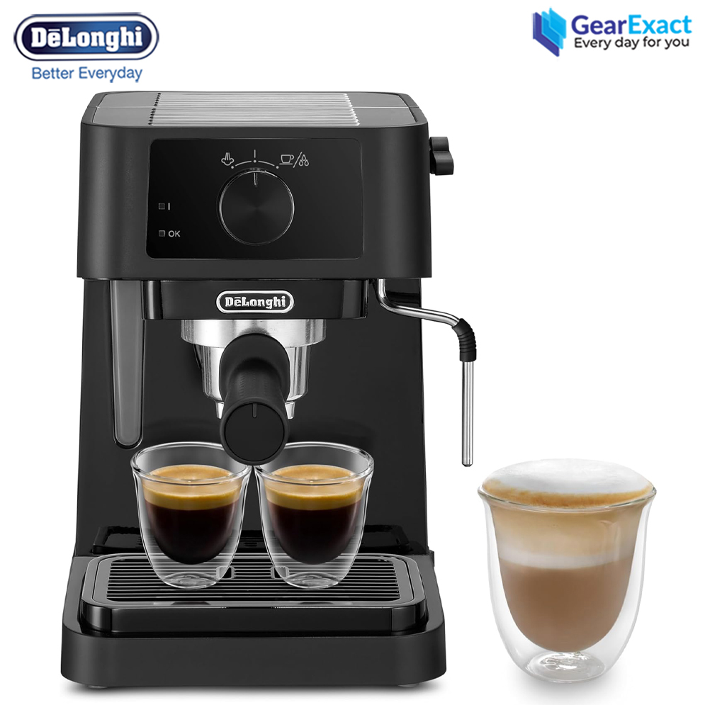 Picture of De’Longhi EC230.BK Stilosa Traditional Barista Manual Pump and Cappuccino Coffee Machine ( Black )