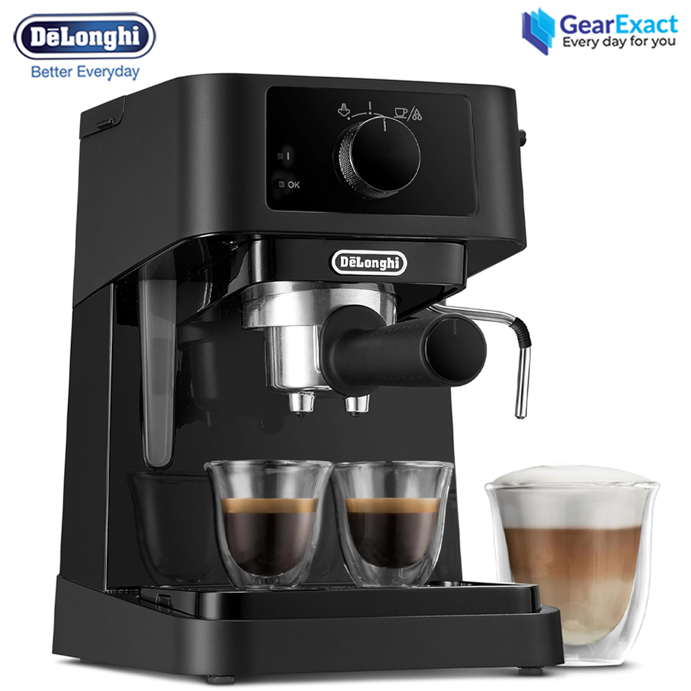 Picture of De’Longhi EC230.BK Stilosa Traditional Barista Manual Pump and Cappuccino Coffee Machine ( Black )