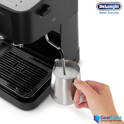 Picture of De’Longhi EC230.BK Stilosa Traditional Barista Manual Pump and Cappuccino Coffee Machine ( Black )