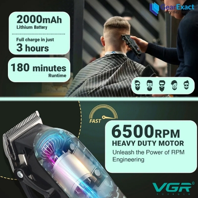 Picture of VGR V-665 Professional Hair Clipper and Beard Trimmer Salon Series for Men