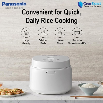 Picture of Panasonic SR-DL184 Microcomputer Multi-Cooker with Fuzzy Logic Rice Cooker for Quick, Daily Rice Cooking ( White )