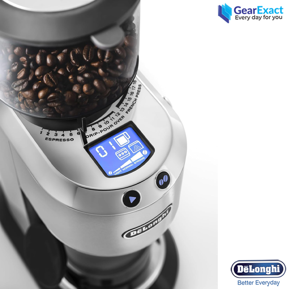 Picture of De'Longhi KG521.M Dedica Burr Coffee Grinder ( Silver )