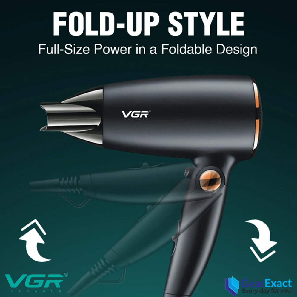 Picture of VGR V-439 Essential DryCare Foldable Hair Dryer for Women ( Black )