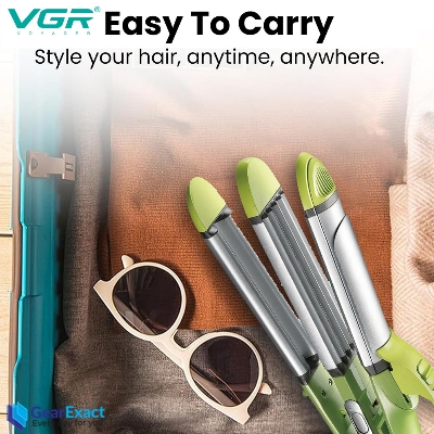 Picture of VGR V-569 Multi-Styler 4-in-1 Straightener, Curler, Crimper & Waver Salon Series for Women ( Green )