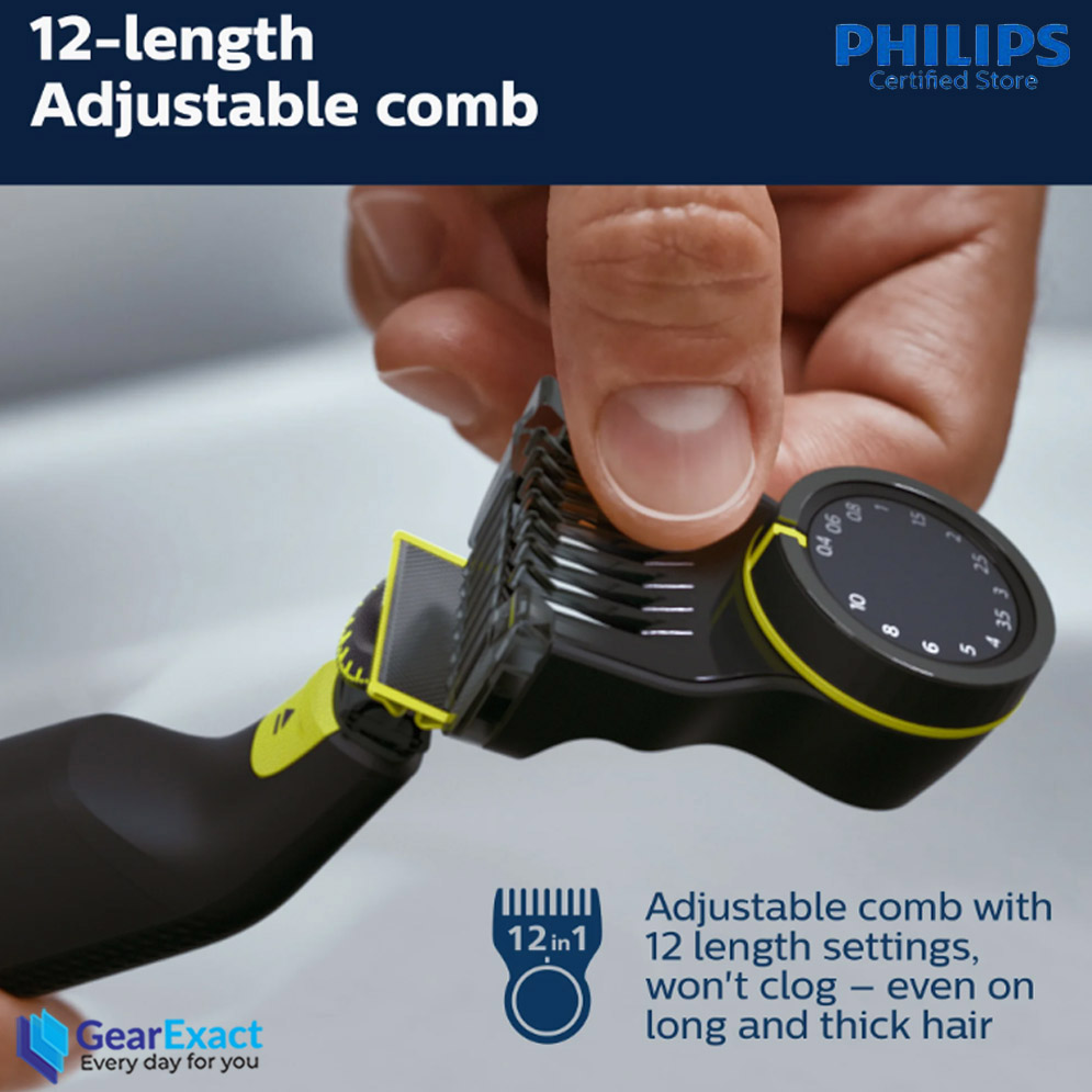 Picture of Philips QP6531/70 Norelco OneBlade Pro 360 Hybrid Trimmer and Shaver Face for Men