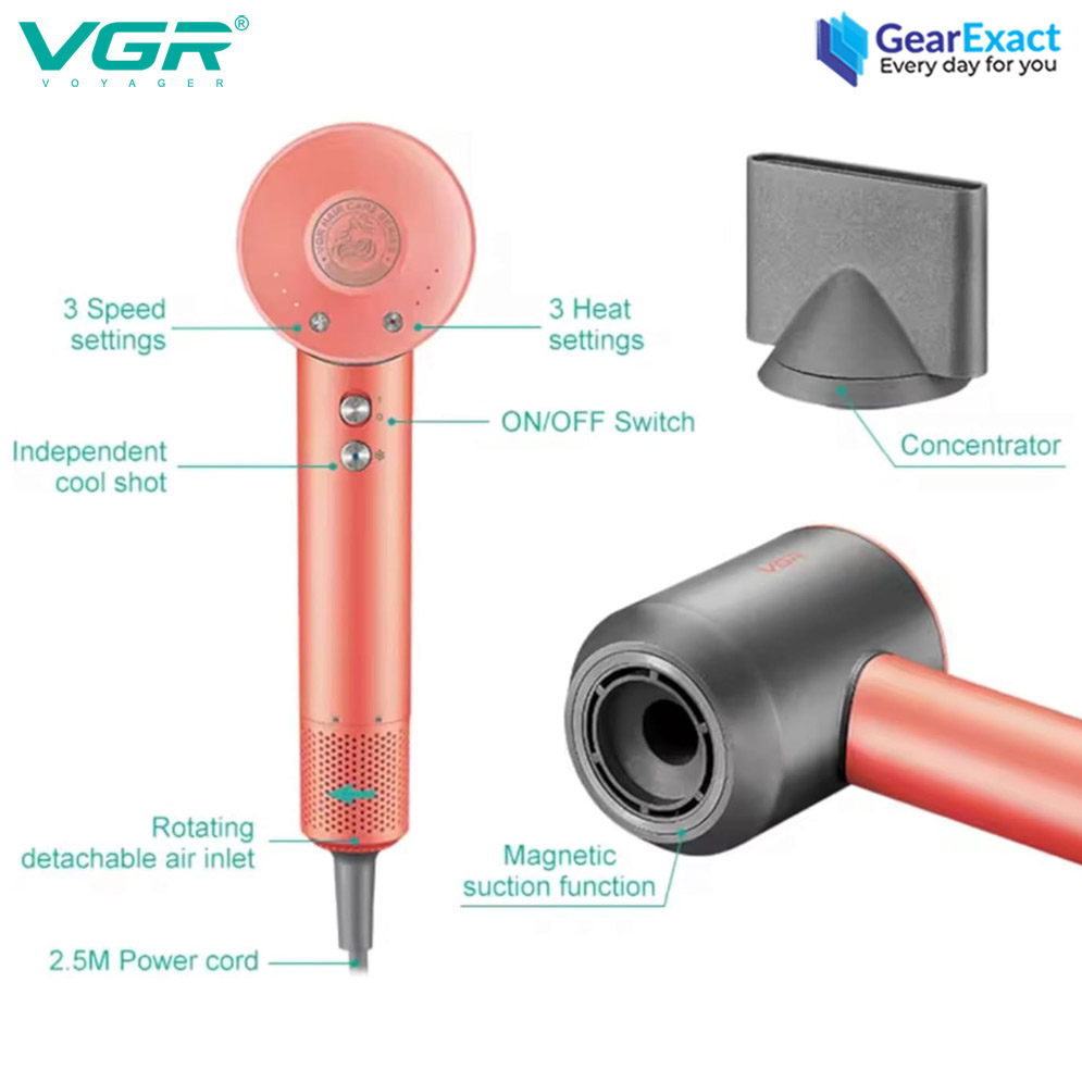Picture of VGR V-440 Essential DryCare Hair Dryer and Styler Salon Series for Women