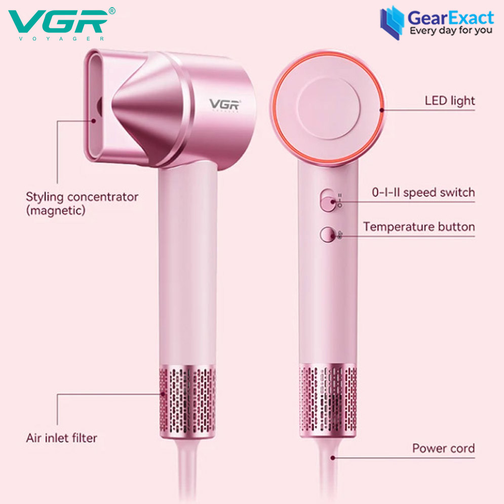 Picture of VGR V-443 Essential Care DryCare Hair Dryer Salon Series for Women ( Pink )
