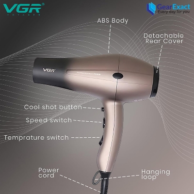 Picture of VGR V-463 Essential DryCare Hair Dryer Salon Series for Women ( Black )