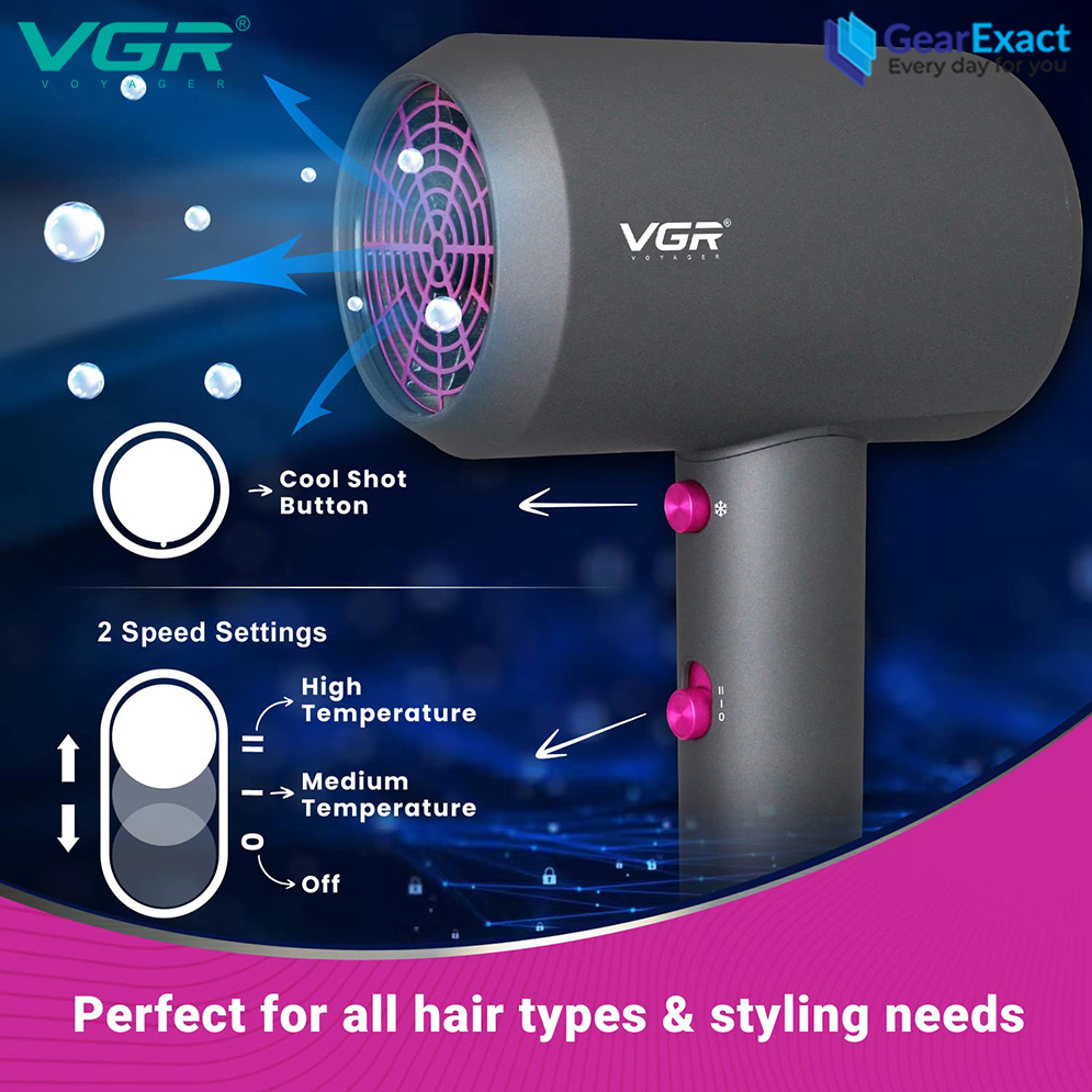 Picture of VGR V-400 Essential DryCare Hair Dryer Salon Series for Women ( Black )