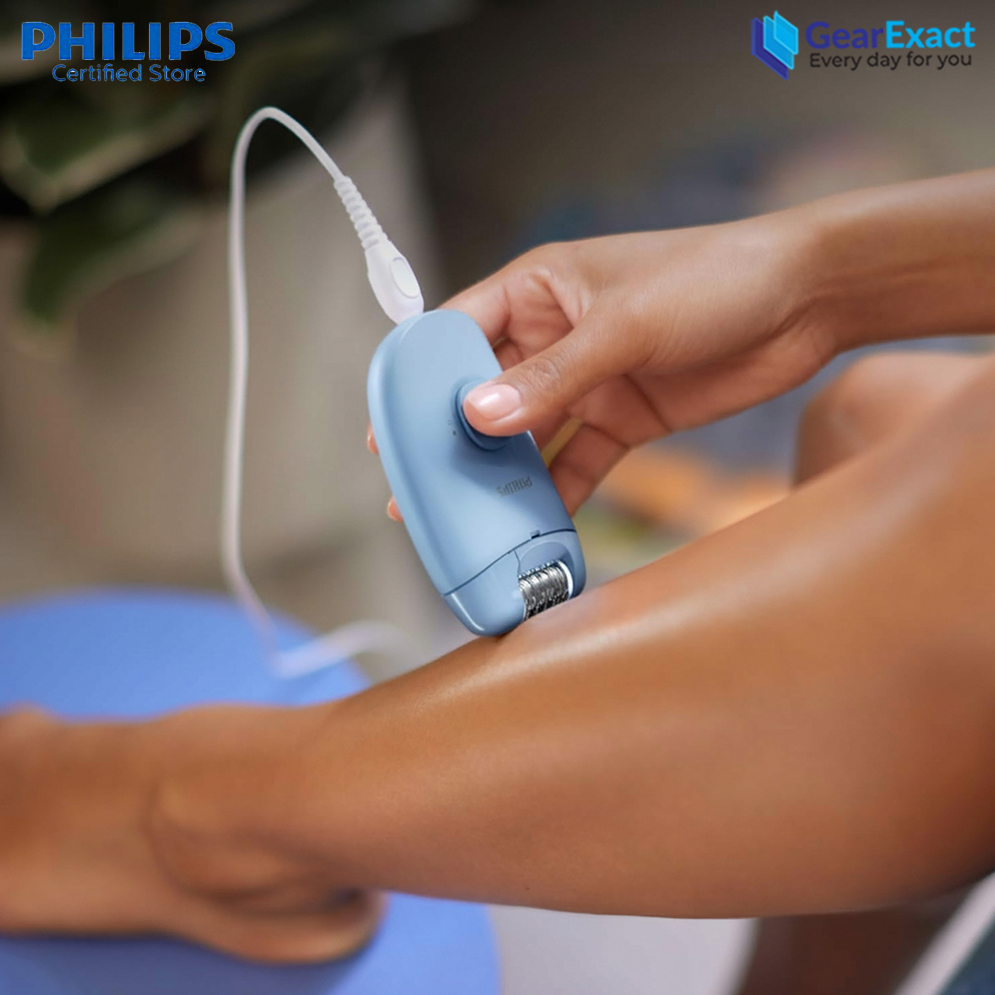 Picture of Philips BRE228/00 Satinelle Essential Corded Compact Epilator Series 2000 for Women ( Blue )