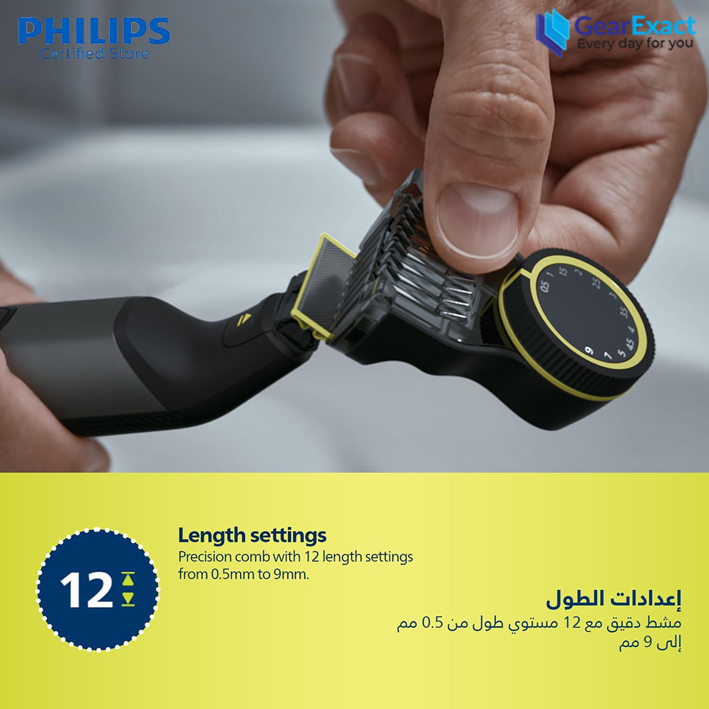 Picture of Philips QP6530/23 OneBlade Pro Trim, Edge & Shave Any Length of Hair Face for Men
