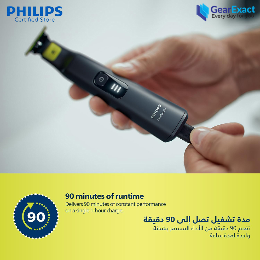 Picture of Philips QP6530/23 OneBlade Pro Trim, Edge & Shave Any Length of Hair Face for Men