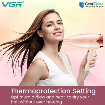 Picture of VGR V-428 Essential DryCare Compact Foldable Hair Dryer for Women ( Pink )