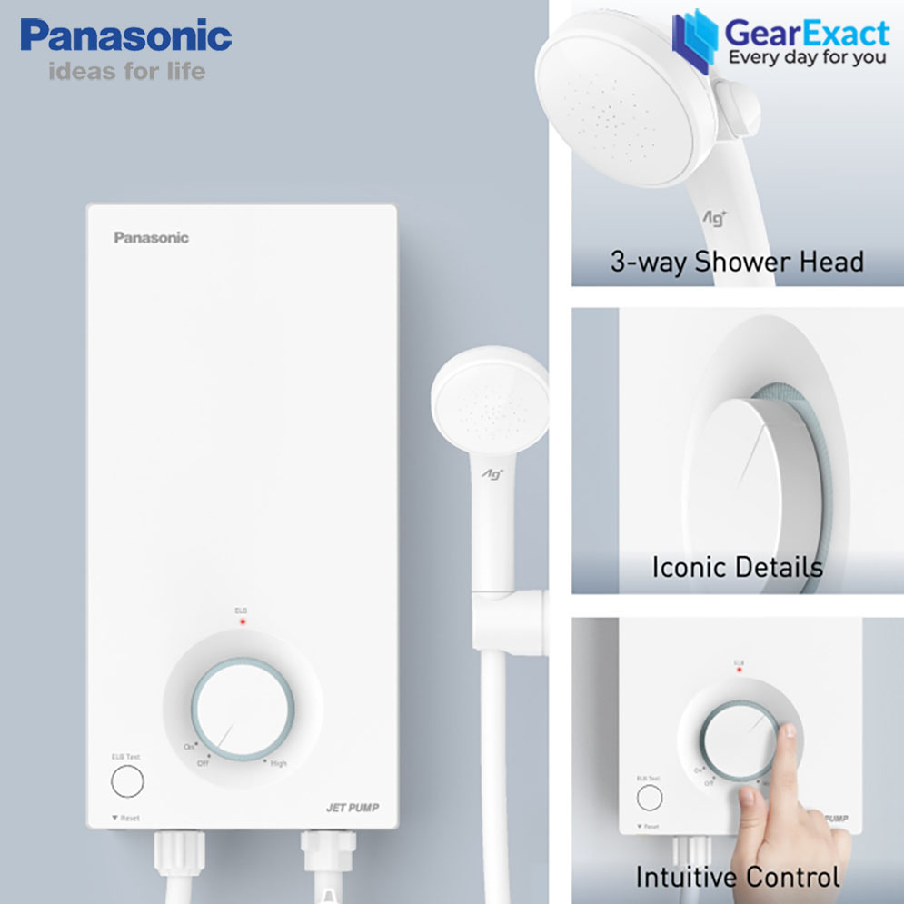 Picture of Panasonic DH-3VP1MW V Series DC Pump Home Shower Safe, Clean & Quiet Showers for Everyone ( Matt White )