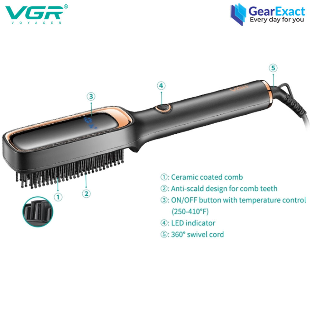 Picture of VGR V-560 Professional Hair Straightener Comb and Brush for Women