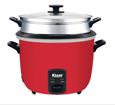 Picture of KIAM DRC 4704 rice cooker-3 ltr ( RED ) with Steaming Facility, One Touch Operation and Convenient for Faster Cooking