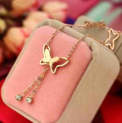 Picture of Butterfly Pendents Foot Chain Anklets Bracelets For Women - Payel (Gold )