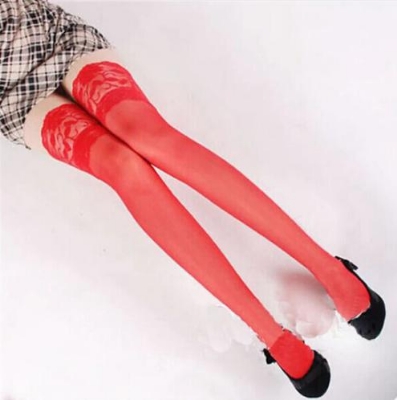 Picture of Sexy Stylist Fashion Ladies Women Lace Top Thigh High Stockings 