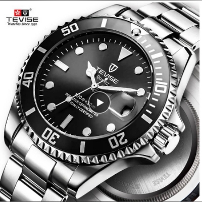 Picture of Tevise Luxury Men Waterproof Steel Quartz Watch (Silver )