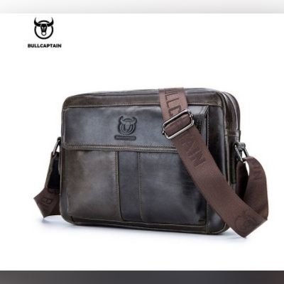 Picture of BULLCAPTAIN Leather Shoulder Bags Men's Messenger bag (Brown )