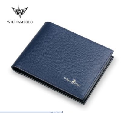 Picture of WILLIAMPOLO 100% Cowhide Leather Men Wallet (Blue )