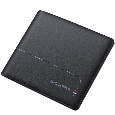 Picture of WilliamPolo Leather Mens Slim Wallet (Black )